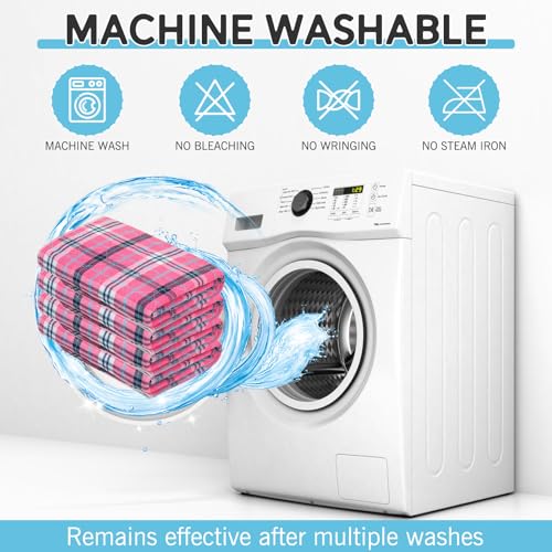 Image of Washable Pee Pads for Dogs - 24 inchx36 inch 4PCS, Whelping Pad for Puppy Training, Playpen Crate Bed Floor Protector, Reusable Dog Potty Pads Non-Slip, Super Absorbent & Odor Controlling, Pink Plaid