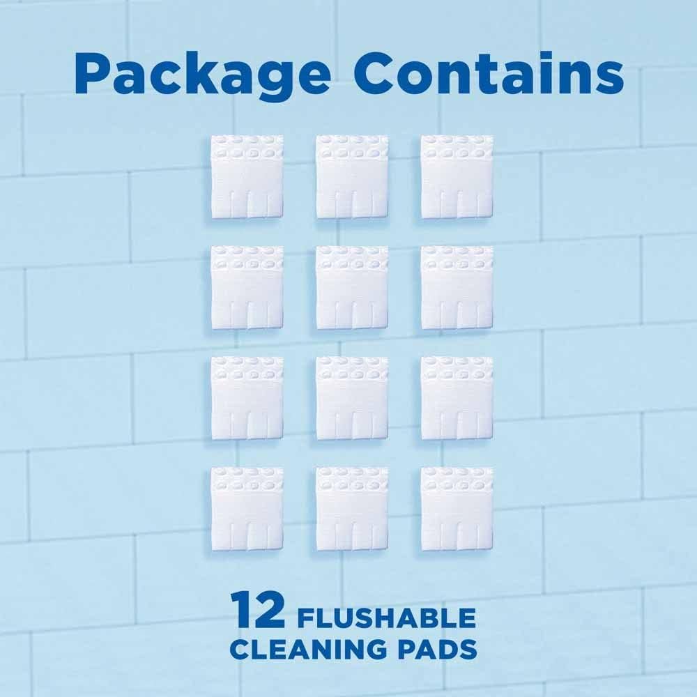 Duck Fresh Brush Refills (12 Flushable Cleaning Pads)- Biodegradable- Duck Toilet Bowl Cleaner