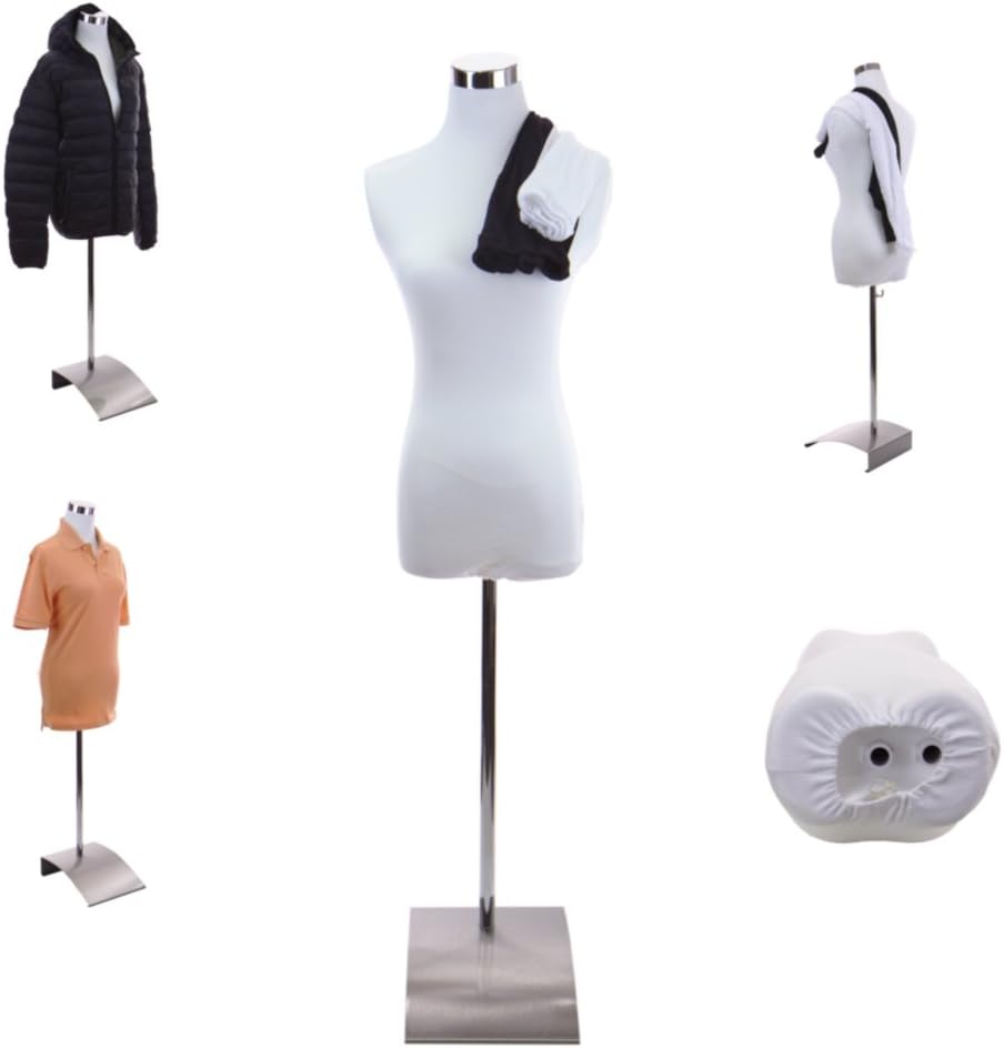 Pinnable dress Form Torso with Hips and adjustable base