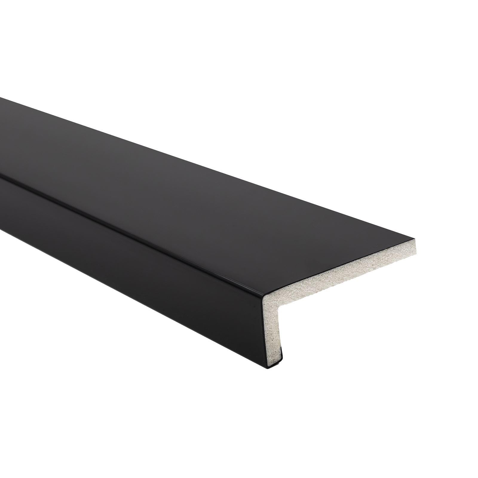 Window Board Capping Cover (1.25m) - Black (Smooth), 175mm