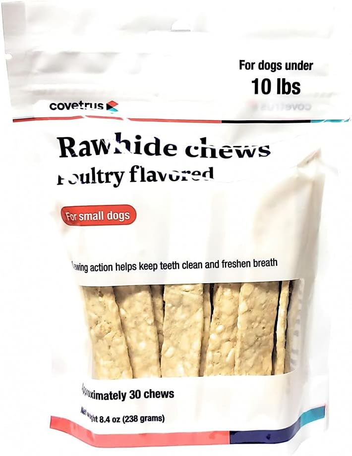 Covetrus Rawhide Chews (Formerly Enzy Chews) for Dogs Under 10 lbs 30 Chews