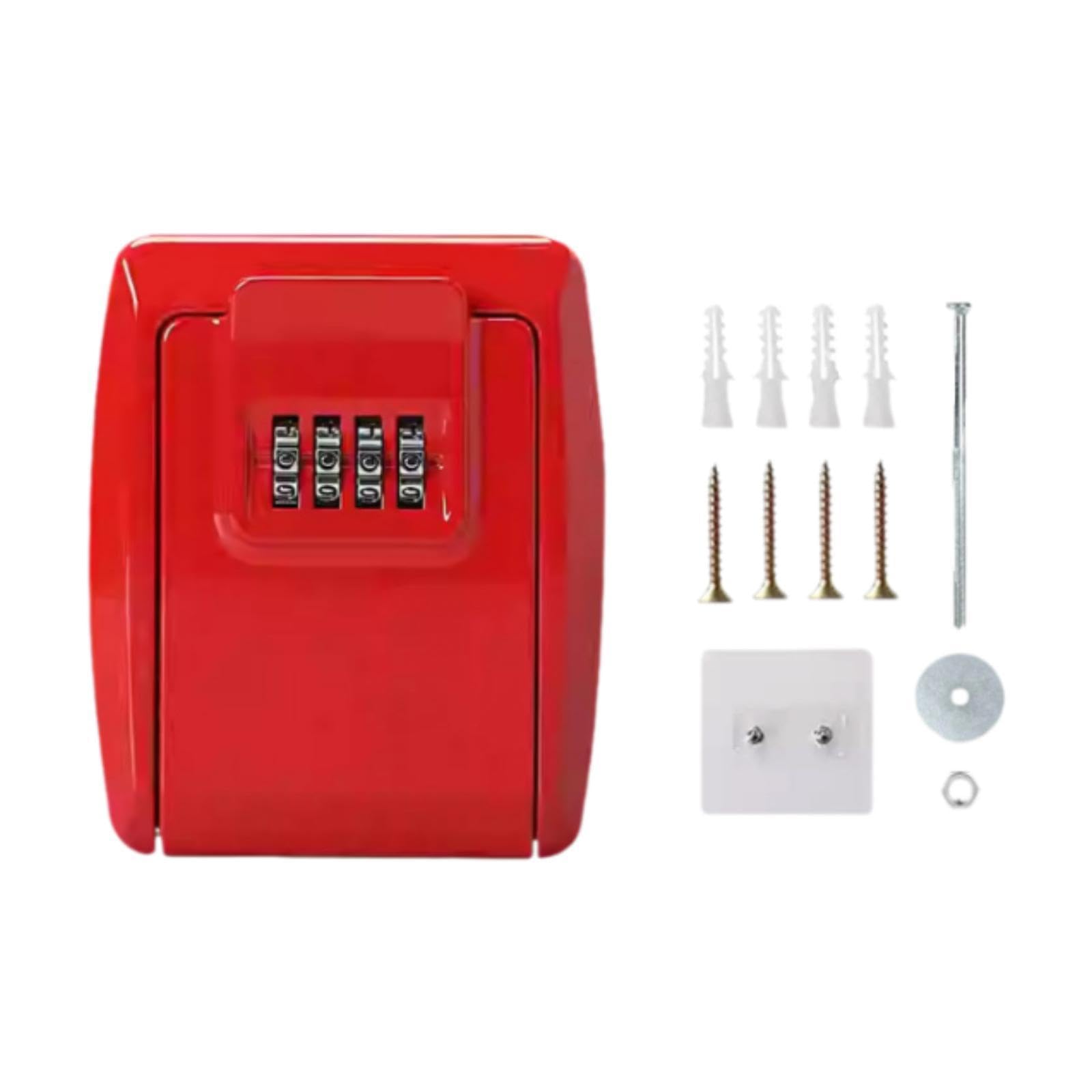 ZORLINA Key Lock Box Multipurpose Key Storage Box for Offices Schools Indoor Outdoor Red-image-21