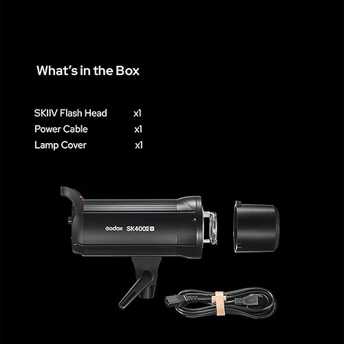 Godox SK400II-V 400Ws Photo Studio Strobe Light 5600±200K Studio Flash Built-in 2.4G Wireless X System with LED Modeling Lamp Bowens Mount Photography Flashes - 6