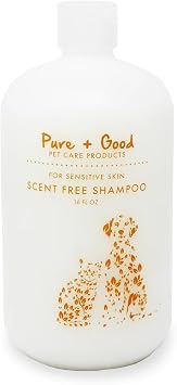 Pure + Good Dog & Cat Shampoo - Cleansing Pet Shampoo, Made in The USA, Cruelty Free, 16 fl oz Scent Free
