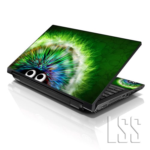 LSS 15 15.6 Inches Laptop Notebook Skin Sticker with 2 Wrist Pads - Reusable Cover Protector Vinyl Sticker Cover Decal Fits 13