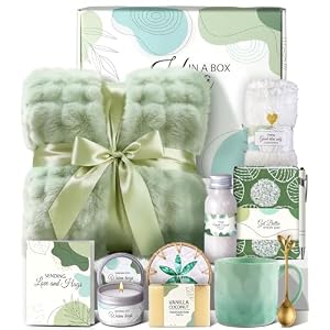 Get Well Soon Gift Baskets – Self Care Gift Basket After Surgery, Hug In a Box with Blanket, Thoughtful Spa Gifts for Women, Get Well Sympathy Relaxation Birthday Thinking of You
