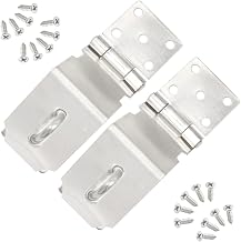 2 Pieces Stainless Steel Right Angle Padlock 90 Degree Buckle Anti-Theft Lock with Screws Heavy Duty Door Lock Hasp Heavy Duty Latch for Doors and Windows (MK-90)