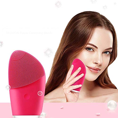 MiSMON Facial Cleansing Brush& Massager Silicon Rechargable Vibrating Waterproof Facial Cleansing System