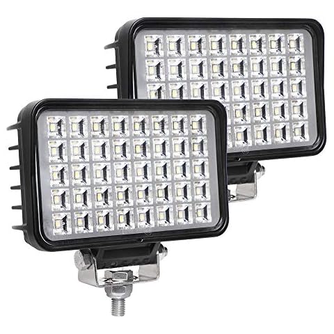 EXZEIT 6 Inch Led Work Light for Truck Tractor, 80W 6800Lumens Flood Light Off Road Light for Tractor SUV ATV, 12/24V Cover