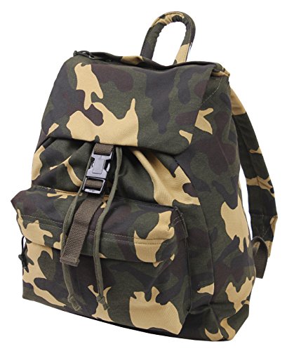 Rothco Canvas Daypack, Woodland Camo #TOP2