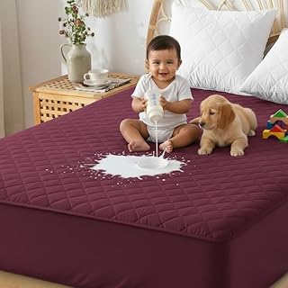 K25 Waterproof Cotton Quilted Mattress Protector King Size 78x72 Inches | 230 GSM Hypoallergenic Noiseless Ultra Soft Deep Price In India