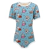 The Littlest Gift Shop Adult Baby Little Kitten Snap Crotch ABDL Onesie Romper Blue