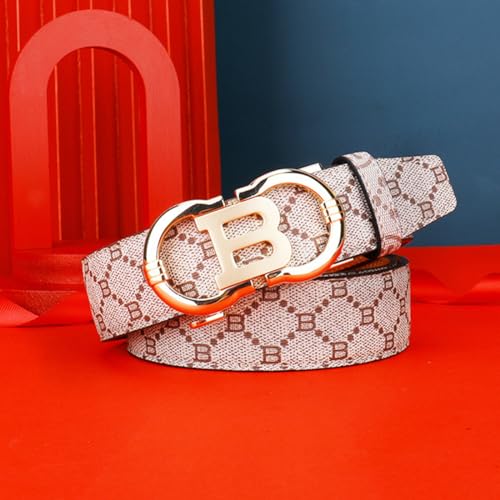 Men's Ratchet Belt Gold/Black/Sliver Automatic Buckle Business Casual-Designer Belts Gift for Men-Letter B3
