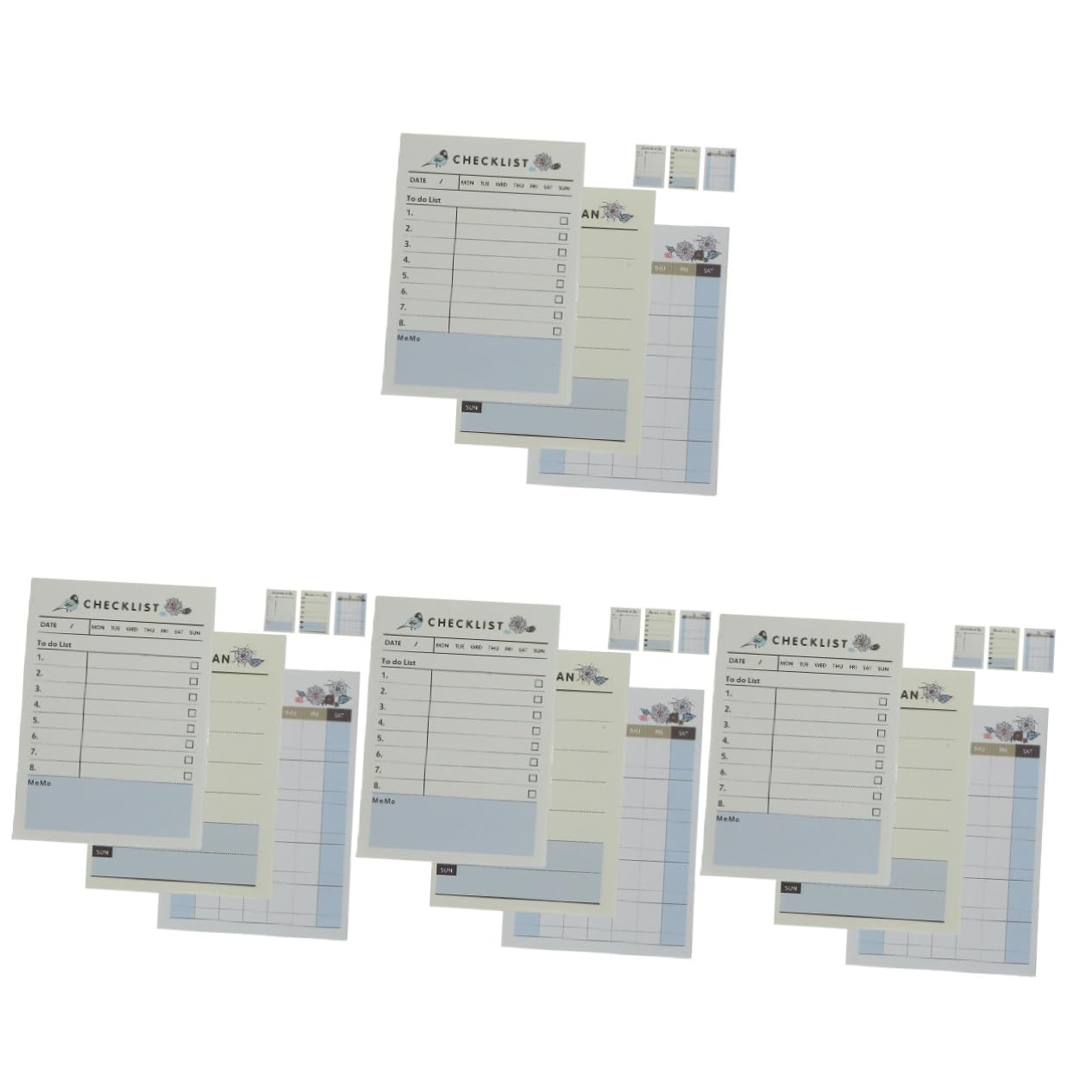 4 Pezzi Libri Planner Portatile To Do List Memo Pad Blocchi Note Strappabili Agenda Quotidiana per Studenti e Ufficio