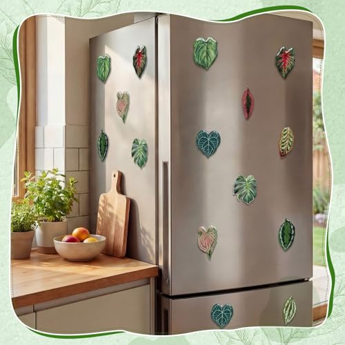 Imanes decorativos hoja para refrigerador 18 pzas miniatura 6
