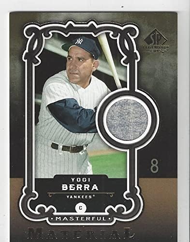Yogi Berra Masterful Materials Game Used Memorabilia Collectible Baseball Card - 2007 SP Legendary Cuts Baseball Card #MM-YB (New York Yankeesa) Free Shipping