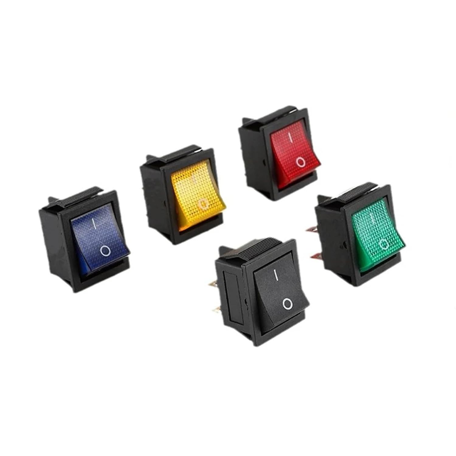 KCD4 31 * 25mm Rocker Button ON-Off 2Position Toggle Push Switch 4Pin 1Pcs(Green Light,30A250VAC)