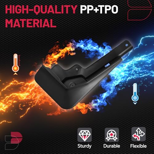 Image of BDFHYK Mud Flaps Splash Guards Easy Installation Mud Guards Compatible Easy to Clean with Chevy Trailblazer 2021-2022 with OEM Fender Flares 4 PCS PP and TPO Material