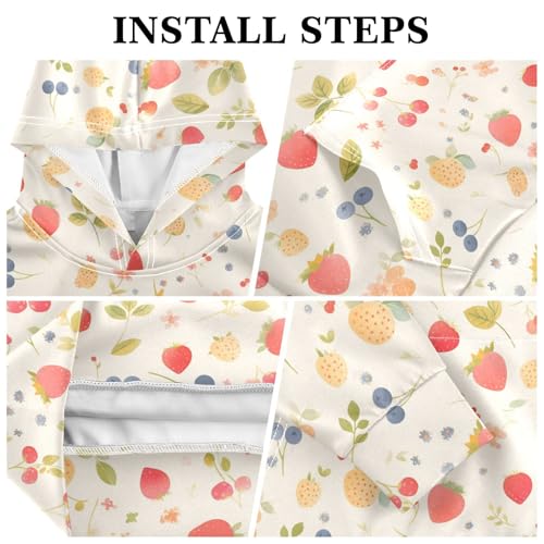 KLL Watercolor Berry Raspberry Toddlers and Girls' Sweatshirt Crewneck Pullover Hoodies with Kangaroo Pocket3