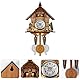 Mrisata Kuckucksuhr, Antik, Holz, Kuckuck, Vogelhaus, Wanduhr, Heimdekoration, Hängende Kuckucksuhr, Automatische Schaukel, Glocke, Pendel, Heimdekoration (CM010)