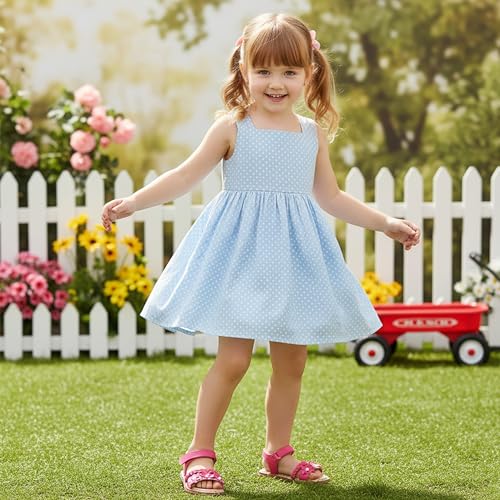 Image of GINFIVE Toddler Girls Sandals Little Girls Kids Summer Shoes Toddler Sandals