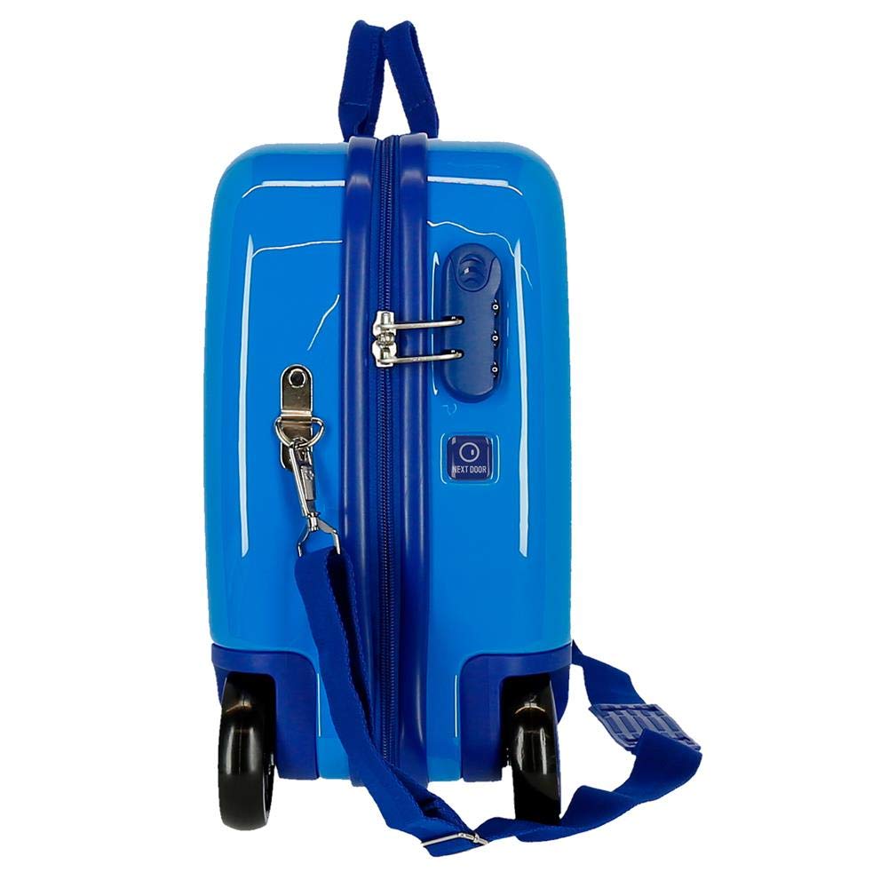 Disney Lets Roll Mickey Maleta Infantil Azul 50x49x20 cms Rígida ABS Cierre de combinación Lateral 39L 3 kgs 4 0