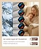 Cortinas Celulares Blackout Sin Cuerdas, Arriba Abajo, Celda de 9/16", Aislamiento Térmico, Persianas de Panel para Ventanas Interiores, Whitecaps 25.5" (Ancho) x 48 (Alto) 8