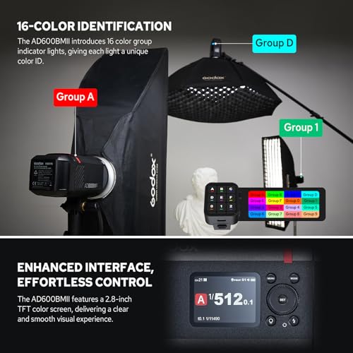 Ficha técnica Godox AD600BM II AD600BMII Flash Strobe Light 2.4G 600Ws Luz de Fotografía 0.01-1.9s Tiempo de Reciclaje 40W Lámpara de Modelado Monoluz de Flash con Montura Bowens Godox AD600BM Actualizado - Fernando Cortés