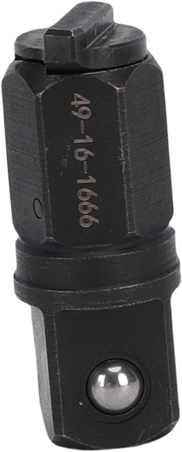 Ratchet Anvil Adapter with Locking Function, for M12 FUEL INSIDER | Replacement Box Ratchet Socket Adapter, Carbon Steel Material, Hex Anti Slip Design and Ball Retention