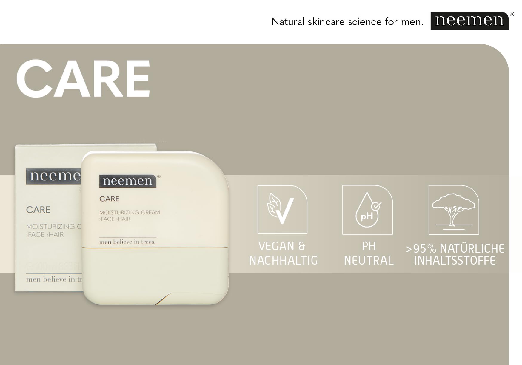 neemen Care moisturising cream developed for men, provides a soft skin feeling and protects against environmental influences - Image 4