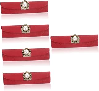 minkissy 5 Peças Caixa De Armazenamento De Batom Porta Batom Flor Porta Batom Com Espelho Porta Batom Bolsa Japonesa Organizadores De Batom De Veludo Rack De Cosméticos Tecido Fino Viagem