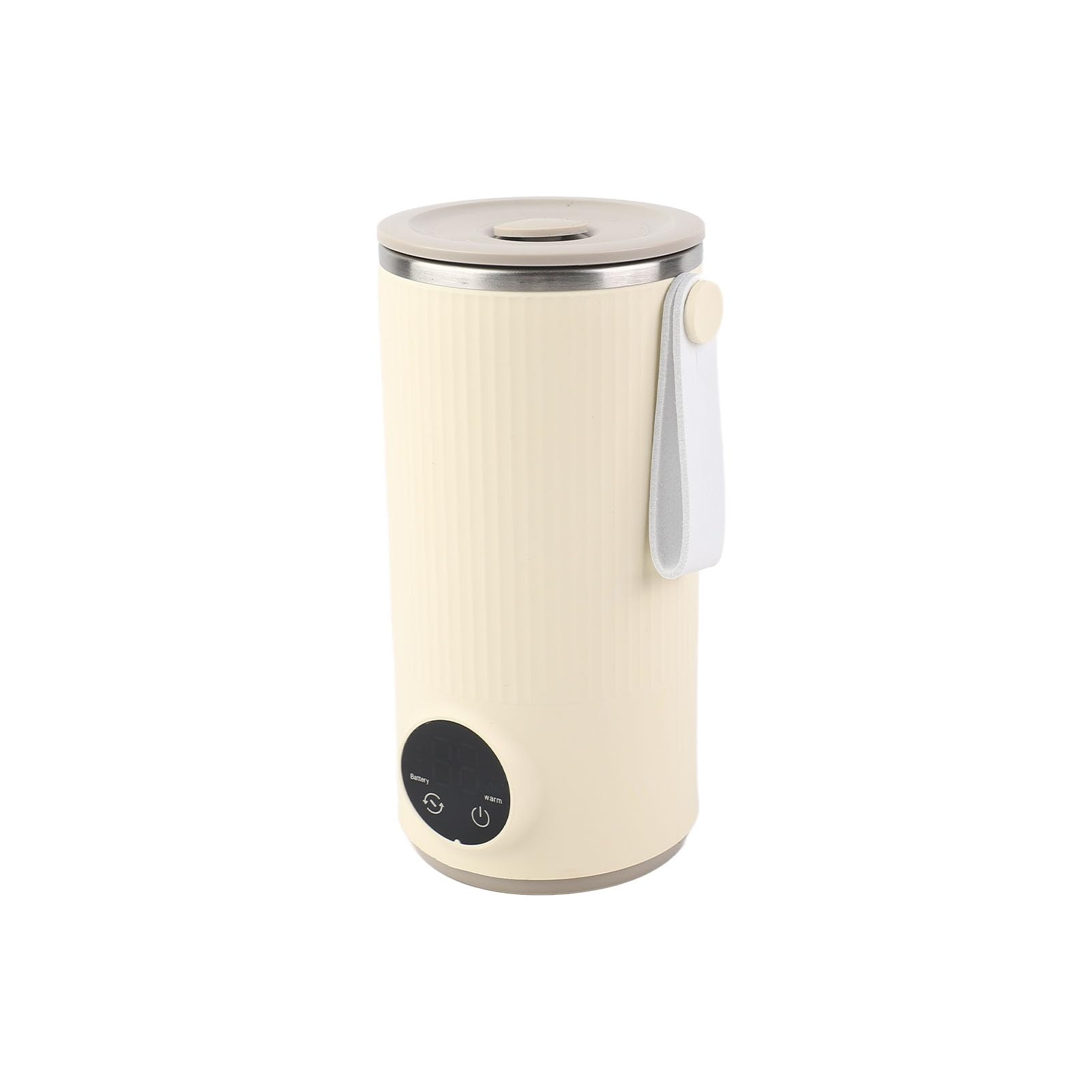 Czajnik Elektryczny Podróżny, 400 ml, 55°C, Przenośny, Ładowany Przez USB, Mały Czajnik Ze Stali Nierdzewnej Z Obrotowym Mieszadłem do Kawy, Herbaty I Mleka