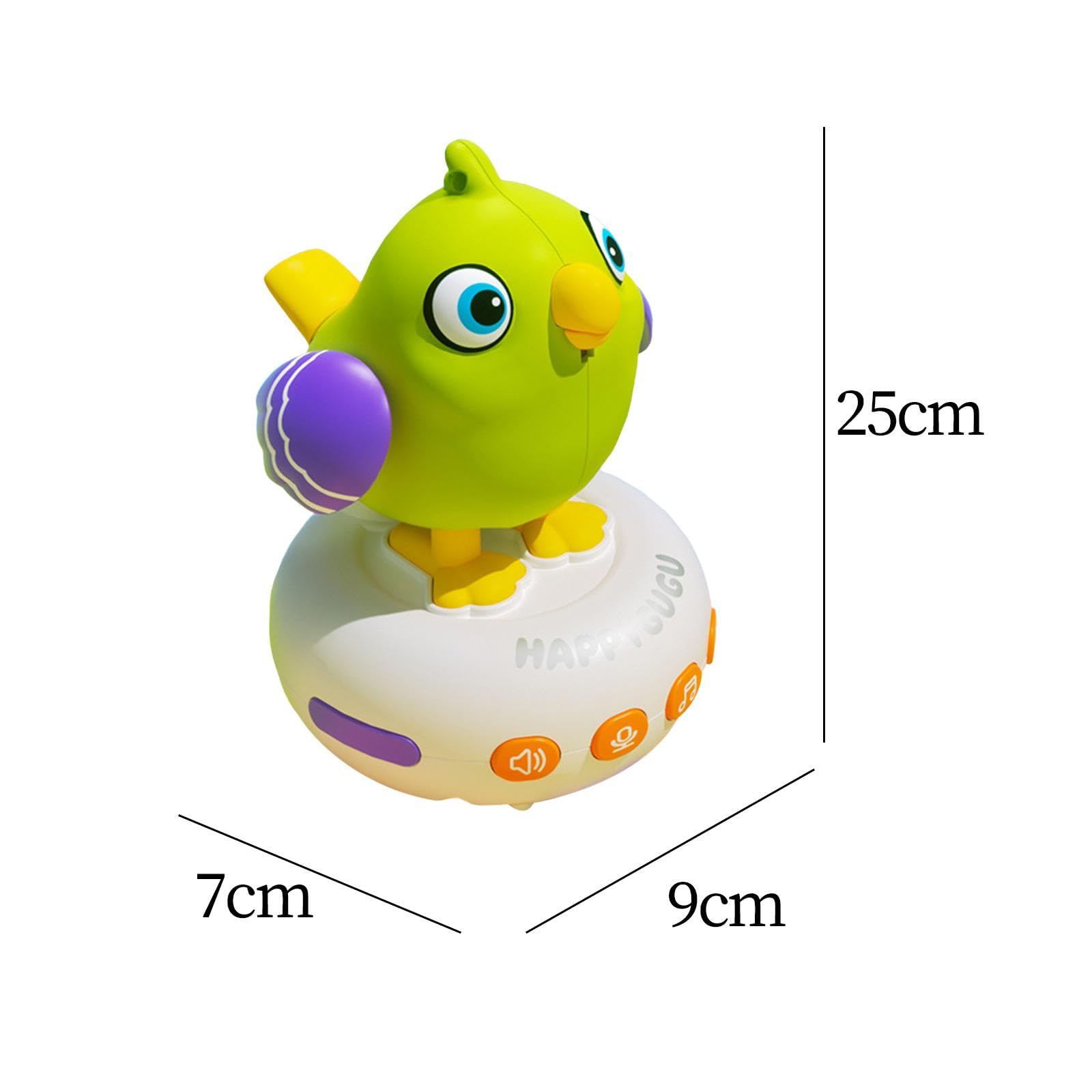 Sharplace Reloj de Juguete para Niños, Reloj de Juguete Musical con Forma de Pájaro para Niños, Silbato de Juguete con Carga USB para Niños, Reloj Electrónico C, Verde