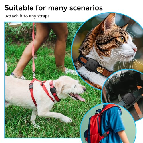 DDJ Waterproof Dog Collar Holder for Life360 Tile Mate Tracker, 2-Pack Durable Silicone Cover, Anti Lost for Life 360 Tile Tracker Case for Cat & pet Collars, Easy Installation, Lightweight, Black - image 8