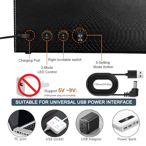 Image of J&T Technology Watch Winder for Automatic Watches,Automatic Watch Winder with LED Light,6 Watch Winder + 6 Storage Case with Quiet Motor for Man /Woman's Watches(PU Snake Skin)