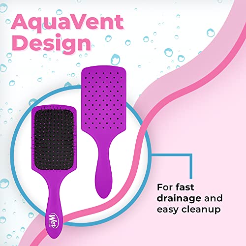 Wet Brush Paddle Hair Brush, Purple - Ultra-Soft Intelliflex Detangling Bristles With Aquavent Design For Spreading Hair Treatments Evenly - Pain-Free Hair Brush For Women, Men, Wet And Dry Hair #TOP10