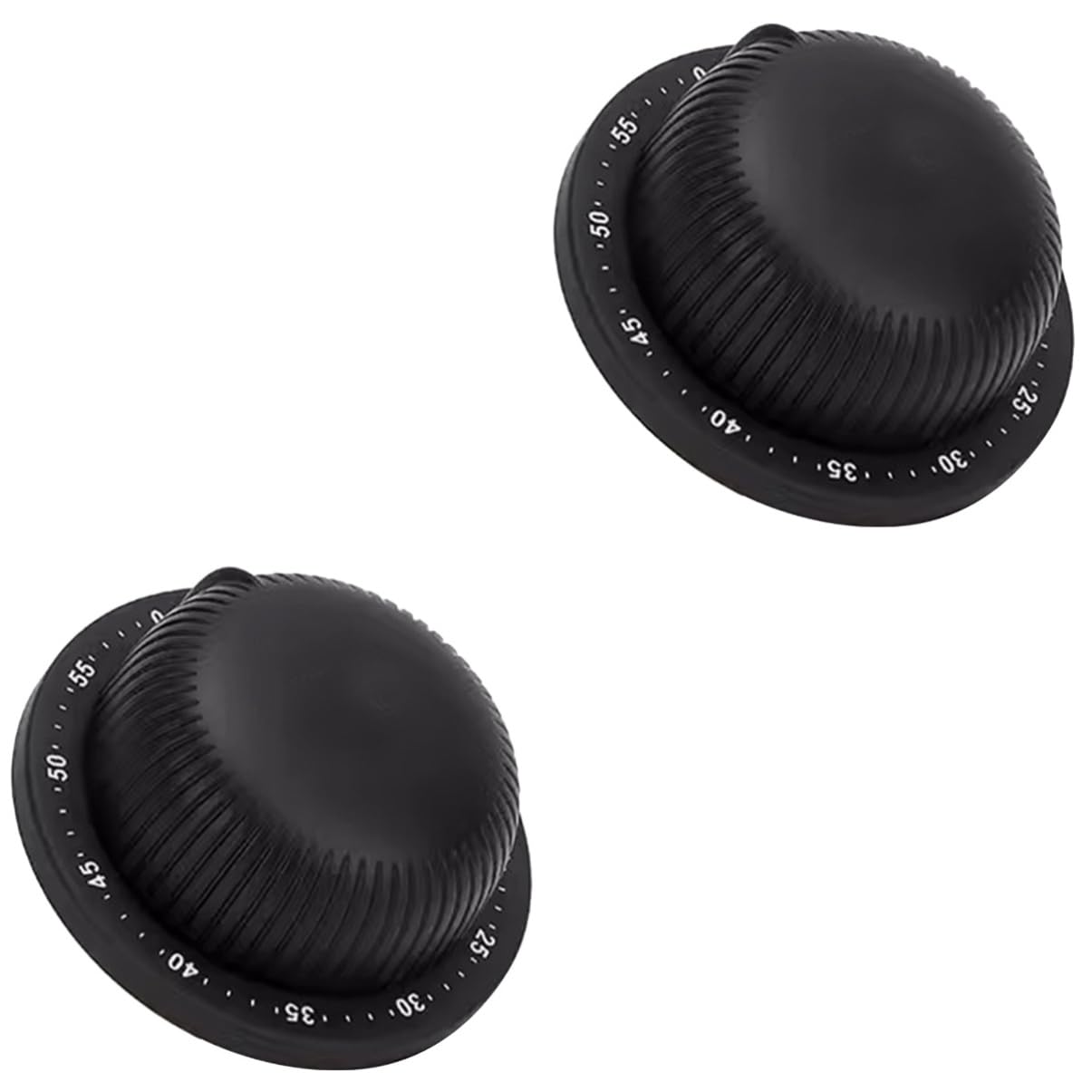 SHINEOFI 2 Stück Küchenuhr mechanisch Pomodoro von Kochen Timer für Neuheit Küchentimer Eieruhr aus Edelstahl Indoor-Timer Timer verwalten Küchentimer aus Edelstahl Plastik Schwarz