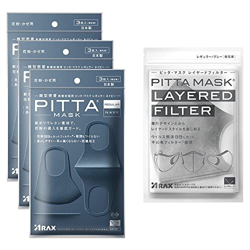 PITTA MASK REGULAR NAVY 3P 3�� 2���T���v���t��