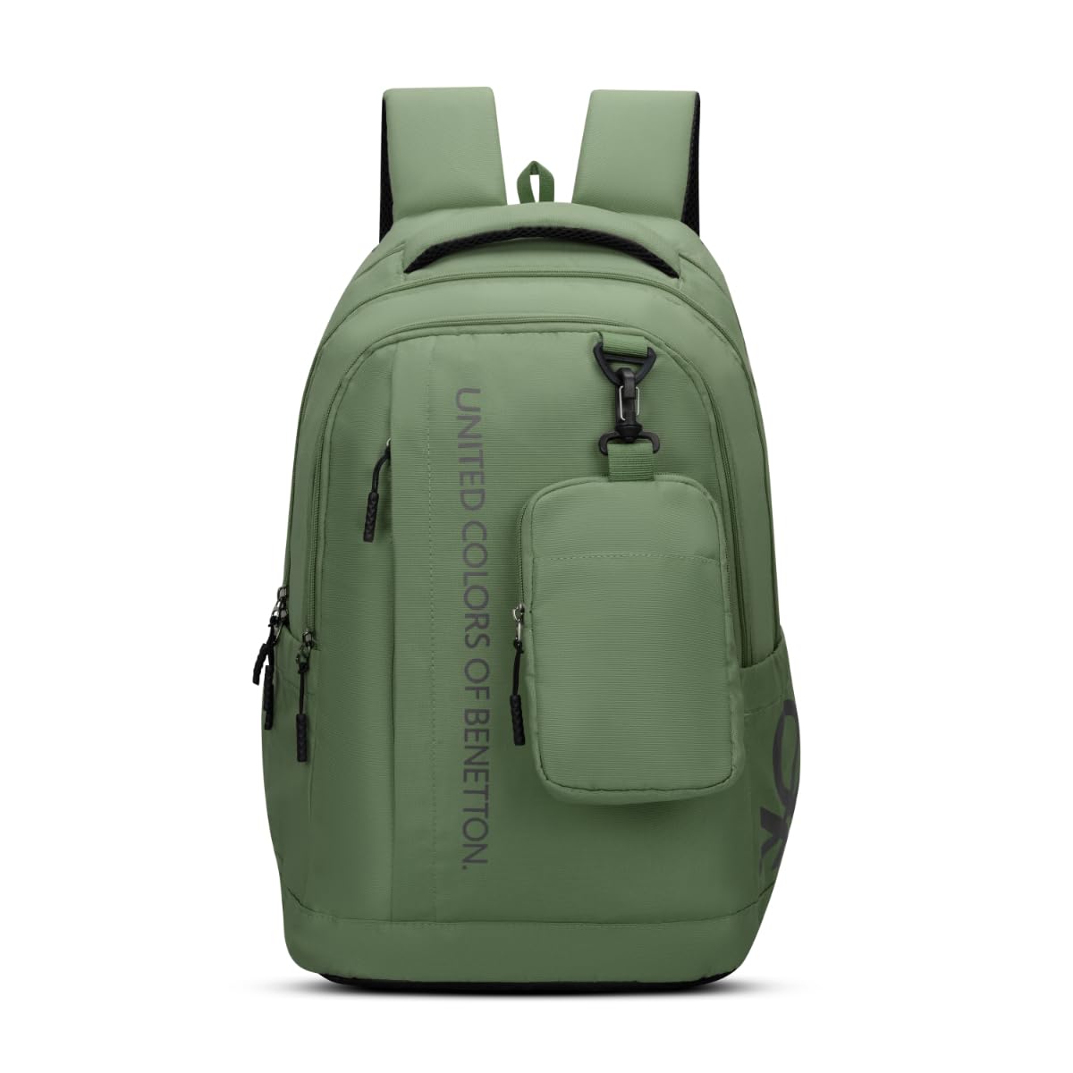 Apex 33L Backpack - Olive, Water-Resistant, Minimalist 3-Compartment Design with Detachable Pouch & 1-Year Warranty-image-12