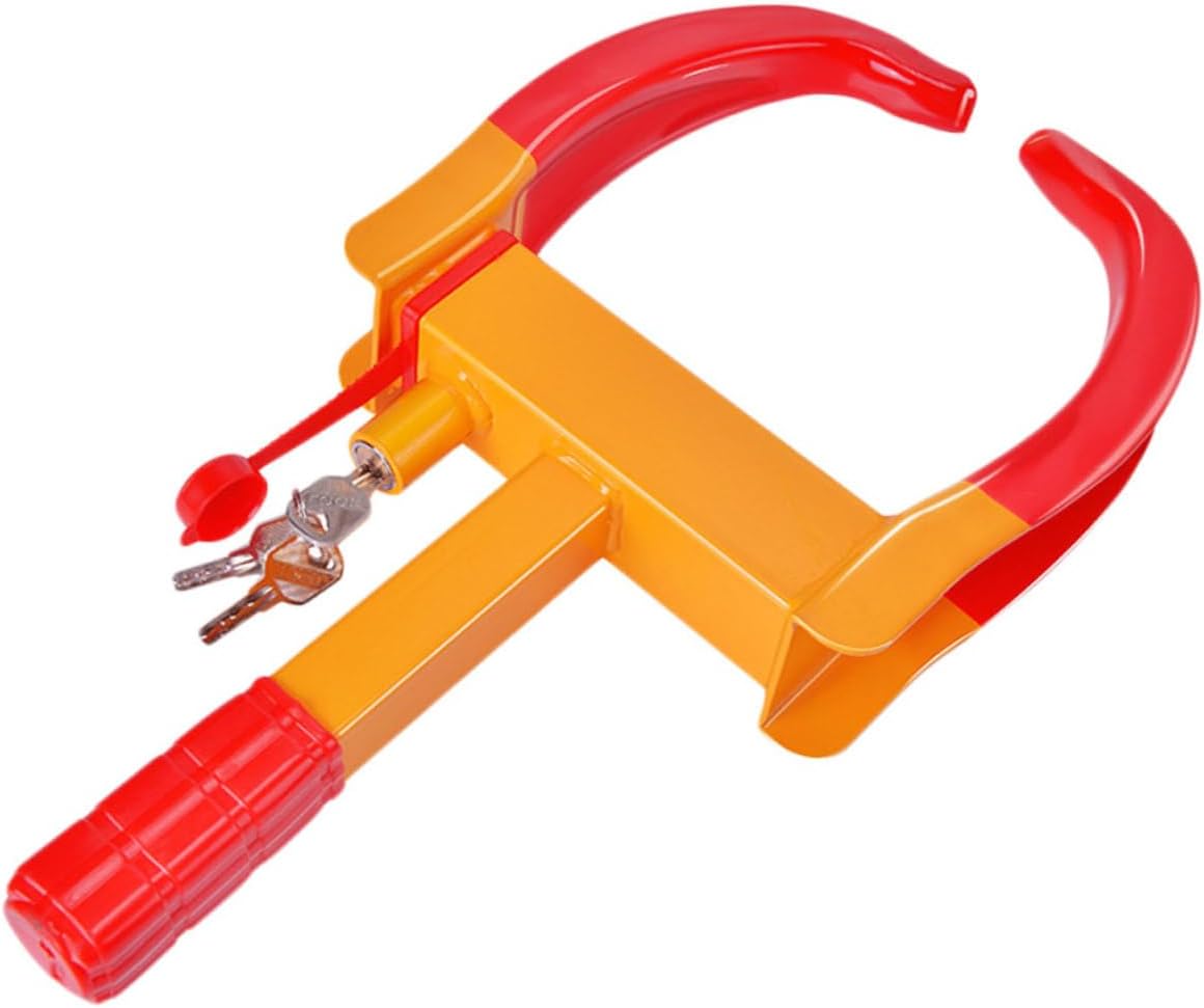 9holes Car Wheel Chock Lock Anti-Theft Tyre Lock with Vise Design Heavy-Duty Material for Enhanced Security and Safety of Car Tires