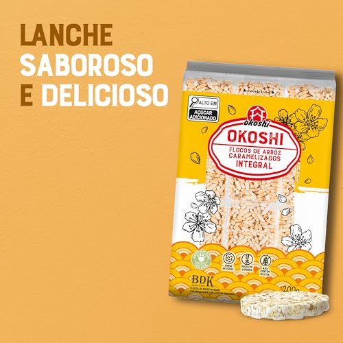 OKOSHI - Okoshi Integral 12 Barrinhas - Doce Japonês, Snacks Saudáveis de Lanches Fit para a Dieta -