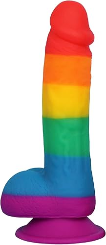 Miniatura 7 de LZYAA Consolador realista de arcoíris de 9.3 pulgadas, juguetes sexuales para adultos, material de silicona líquida, ventosa fuerte, punto G, manos