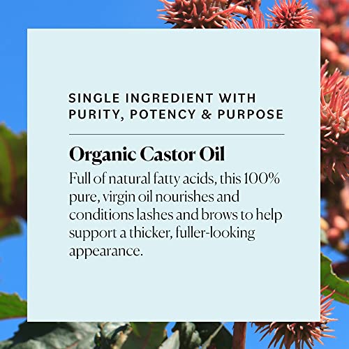 Sky Organics Organic Castor Oil Eyelash Serum (1 Oz) Usda Organic Cold-Pressed 100% Pure Castor Oil Natural Eyelash Serum Hexane-Free Castor Oil With Mascara Brushes For Eyelashes And Eyebrows #TOP6