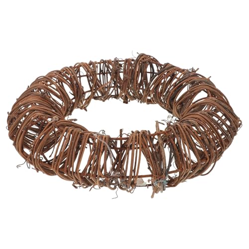 VICASKY Base per Corona di Salice Rotonda in Rattan Naturale Intrecciato Ghirlanda da Appendere al Muro per Decorazioni Fai da Te Cornice Resistente per Ghirlande Floreali da Parete e