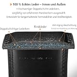 LionVII Męski pasek z automatyczną zapadką – regulowany pasek z prawdziwej skóry 3,5 cm, na czas wolny i do biznesu, z możliwością docięcia do talii 75-125 cm (30-49"), L