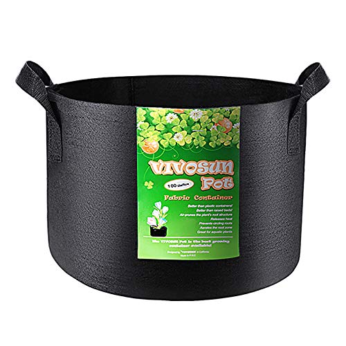 VIVOSUN 1 Pack 100 Gallon Grow Bag, Fabric Pot with Handles for Growing Vegtables and Plants