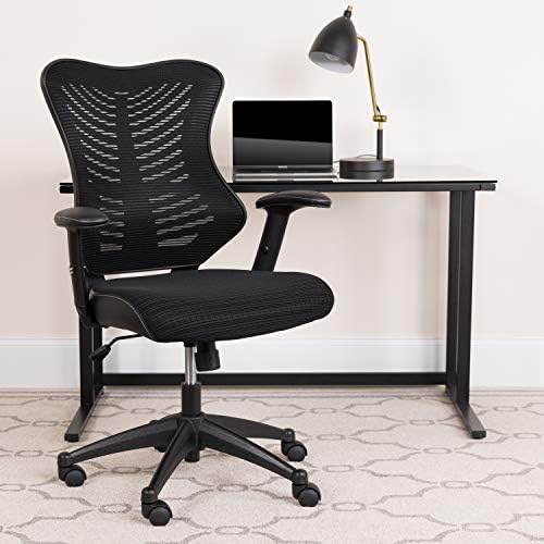 Flash Furniture Office Chair, Ergonomic Office Chair with Mesh Back Support, High Back, Height Adjustable Seat and Tilt Lock Lever, Black, 63.5 x 65.41 x 108.59 cm