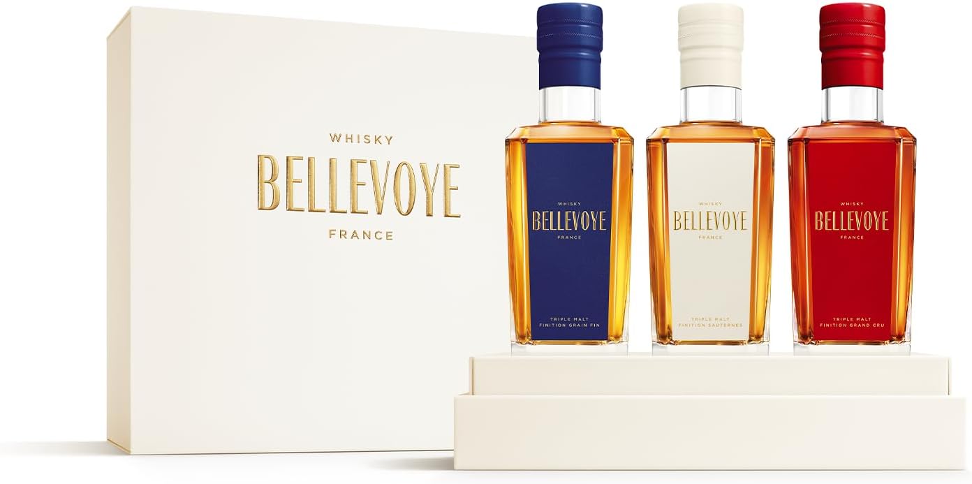 BELLEVOYE Coffret Dégustation Whisky Triple Malt Français 3x20cl