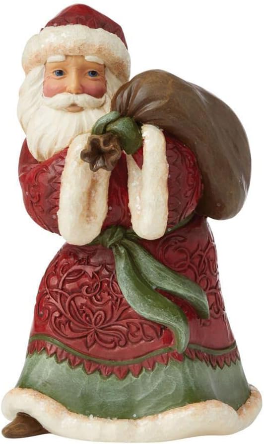 Enesco Jim Shore Heartwood Creek Victorian Santa with Toy Bag Figurine 6009491 : Home & Kitchen