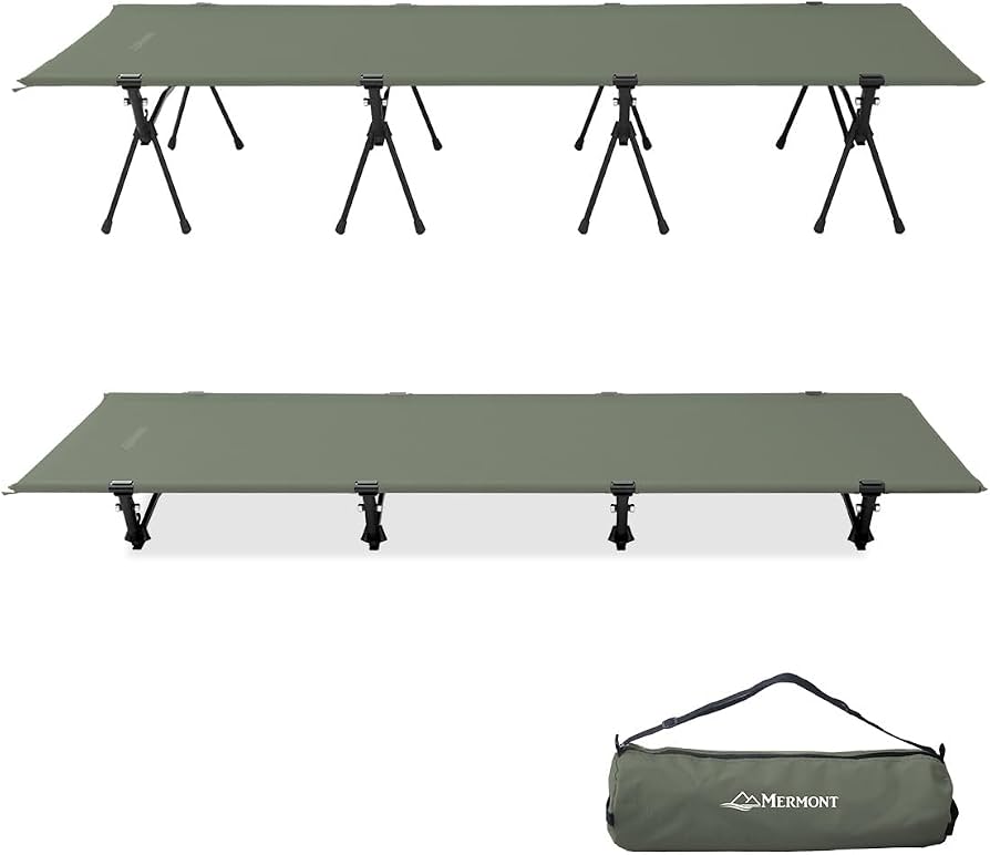 Amazon.co.jp: MERMONT コット キャンプ 210×86cm 軽量 2段階高さ調節